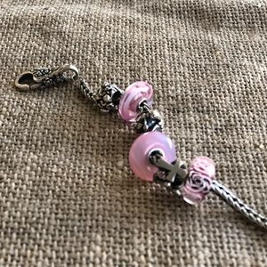 Trollbeads Bracelet w/lock retired limited ed bead